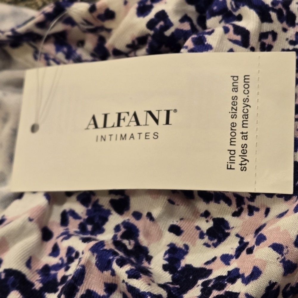 Alfani Maxi Dress Loungewear Sleeveless Pink Purple White Mottled Spots Women L - Picture 11 of 15